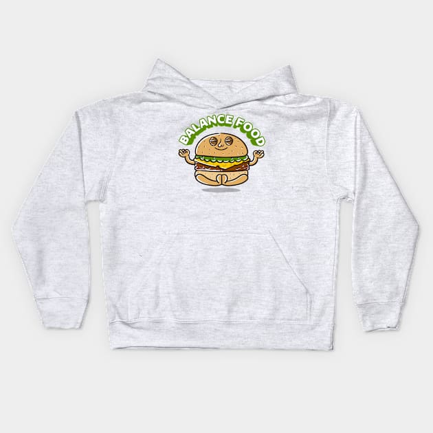 balance food Kids Hoodie by d_arvin